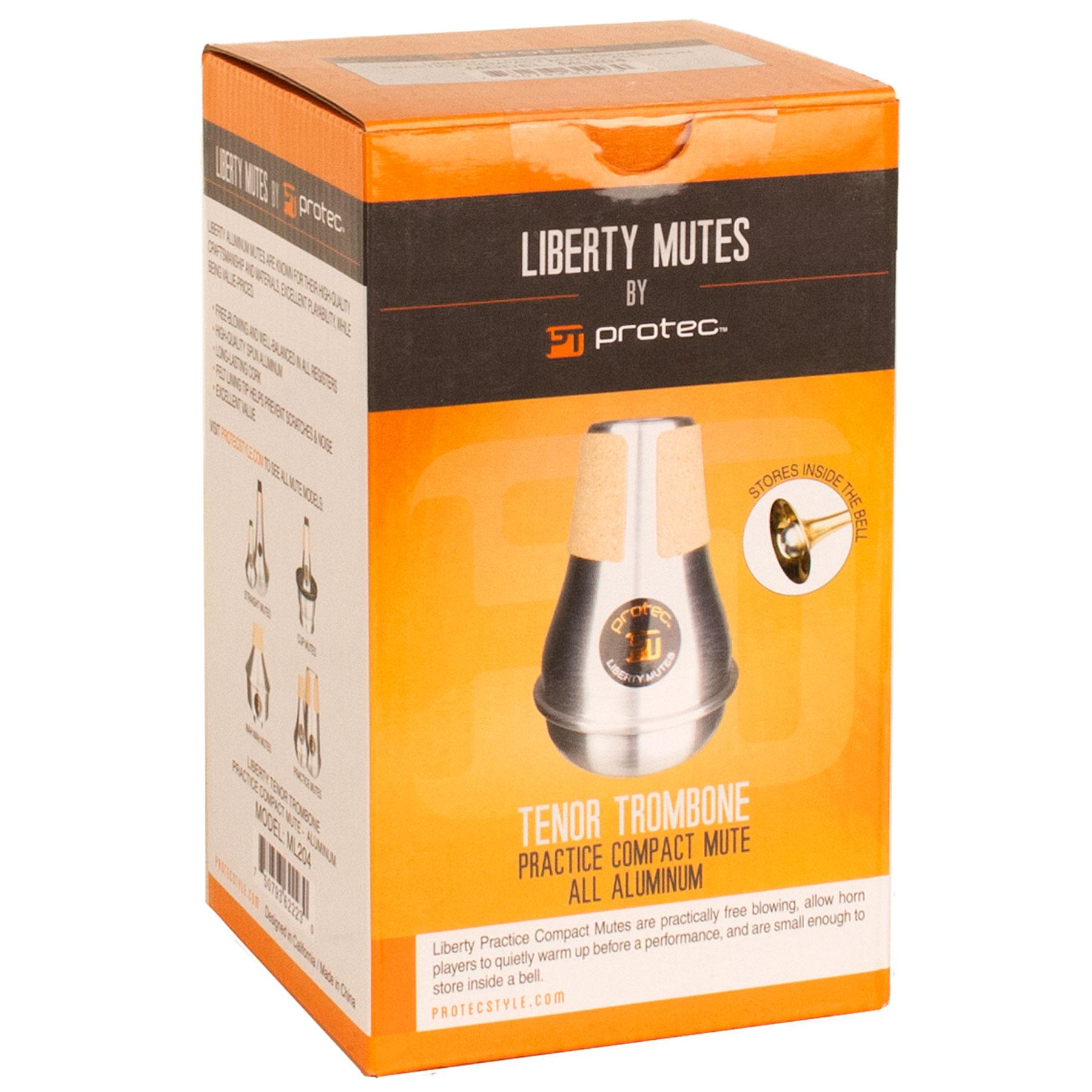 PROTEC Liberty Tenor Trombone Compact Practice Mute - Aluminium