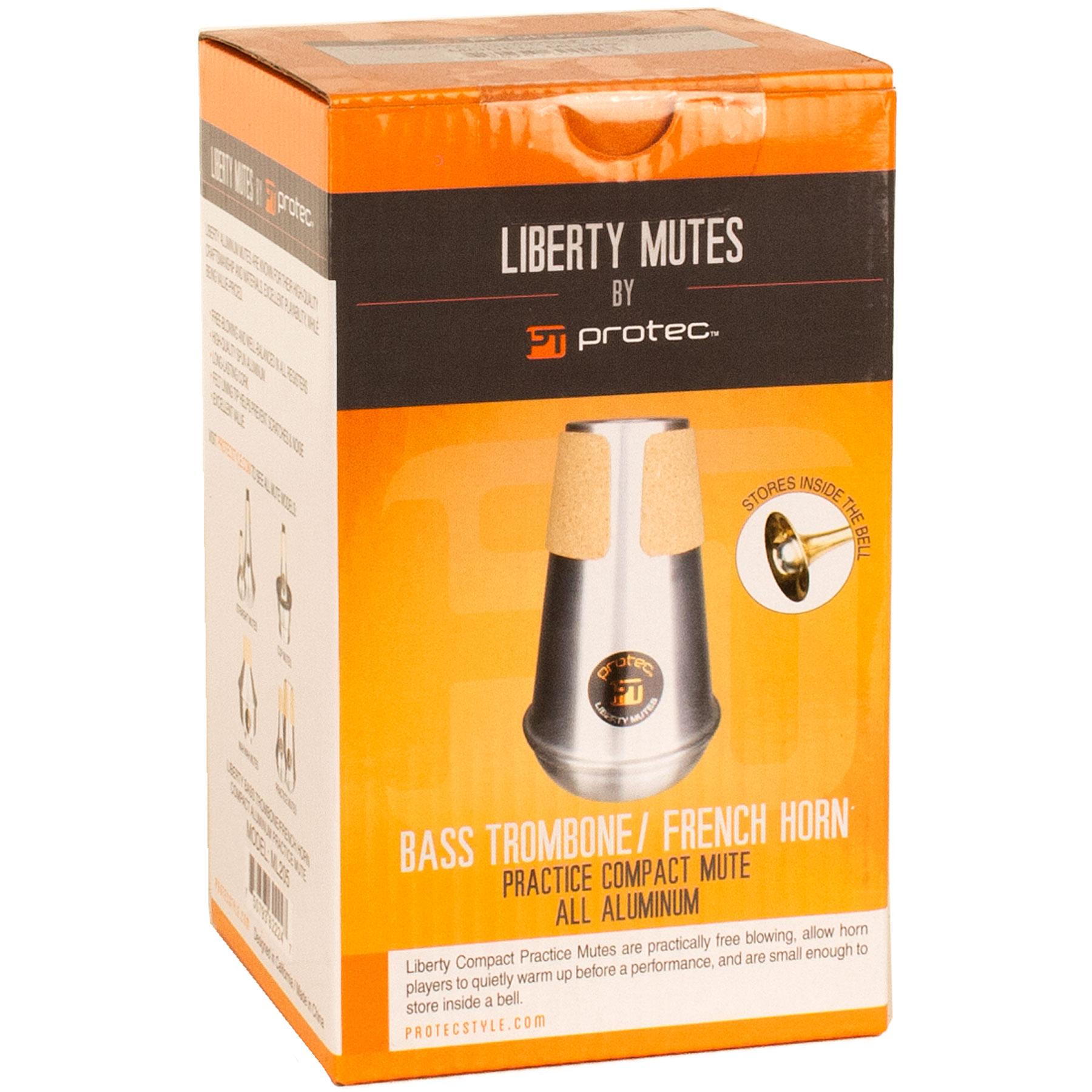 PROTEC Liberty Bass Trombone / French Horn Compact Pactice Mute - Aluminium