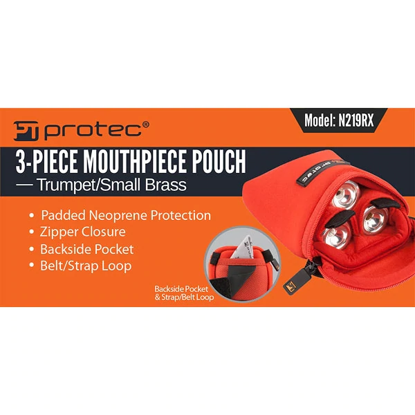 PROTEC Neoprene 3pc Mouthpiece Pouch - Trumpet