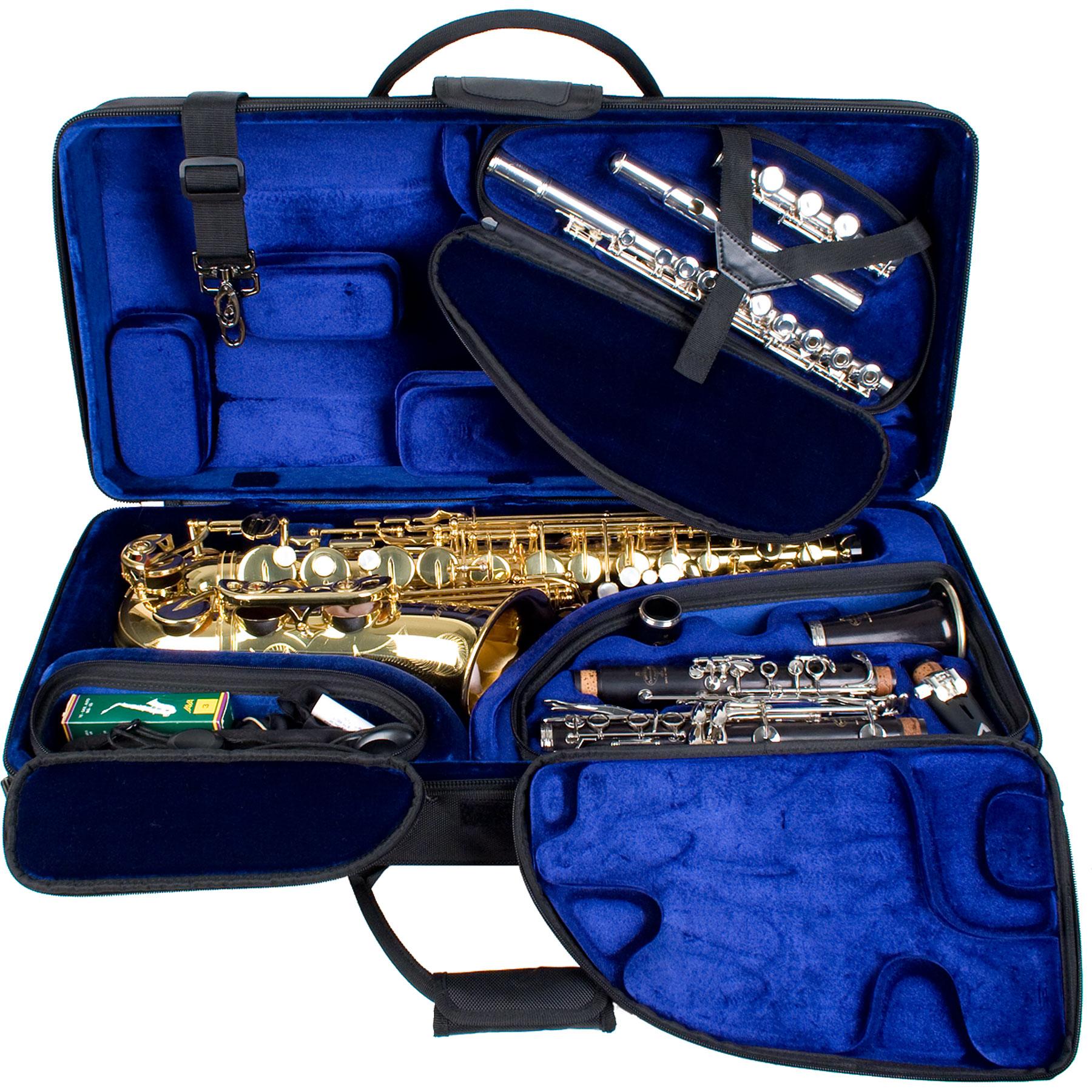 PROTEC Alto Sax & Clarinet & Flute Tri-Pac Case