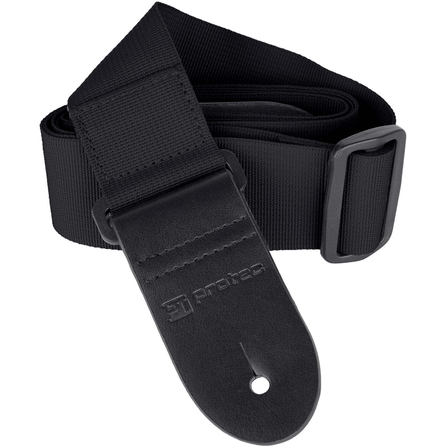 PROTEC Guitar Strap Nylon w/ Pick Pocket & Leather Ends