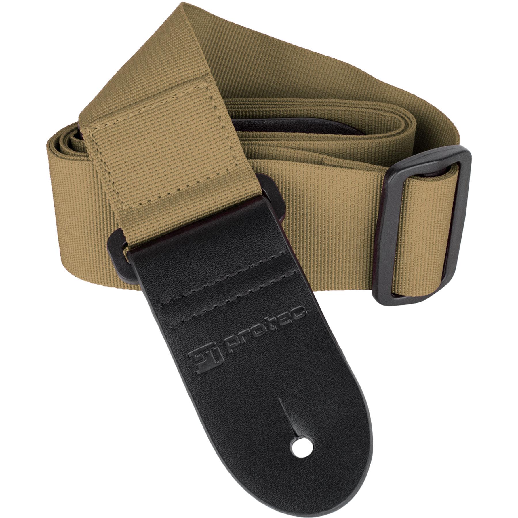 PROTEC Guitar Strap Nylon w/ Pick Pocket & Leather Ends